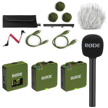 Rode Mikrofon-Funksystem Wireless GO Gen 3 Moss Khaki Interview Set 1