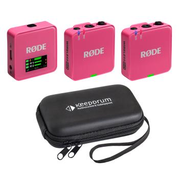 Rode Mikrofon-Funksystem Wireless GO Gen 3 Pink mit Softcase