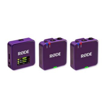 Rode Wireless GO Gen 3 Lila mit 2x Lavalier GO und 2x WS05