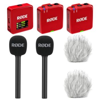 Rode Mikrofon-Funksystem Wireless GO Gen 3 Rot Interview Set 2