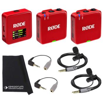 Rode Wireless GO Gen 3 Rot mit 2x Smartlav und 2x SC3