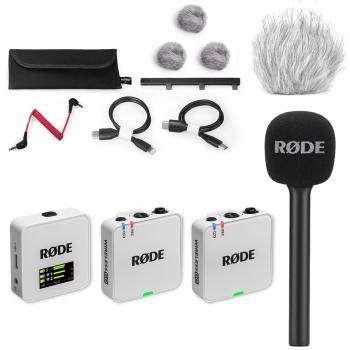 Rode Mikrofon-Funksystem Wireless GO Gen 3 Weiss Interview Set 1