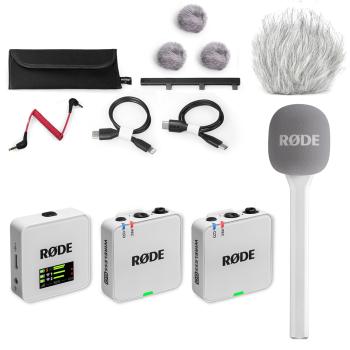 Rode Mikrofon-Funksystem Wireless GO Gen 3 Interview Set Weiss