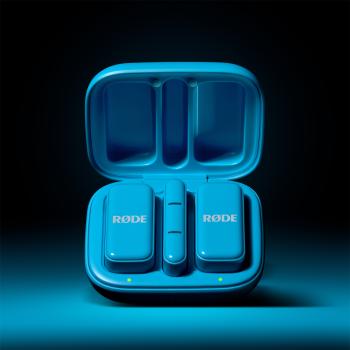Rode Wireless Micro Drahtloses Mikrofon-System USB-C Blau mit Tuch