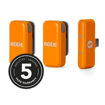 Rode Wireless Micro Mikrofon-System USB-C Orange mit Netzteil