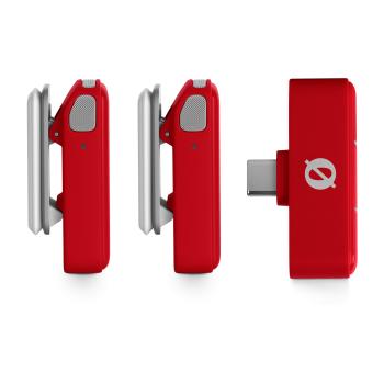Rode Wireless Micro Drahtloses Mikrofon-System USB-C Rot mit Soft-Case