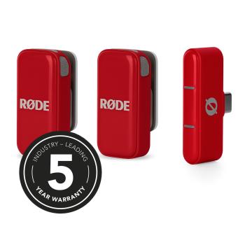 Rode Wireless Micro Drahtloses Mikrofon-System USB-C Rot mit Soft-Case