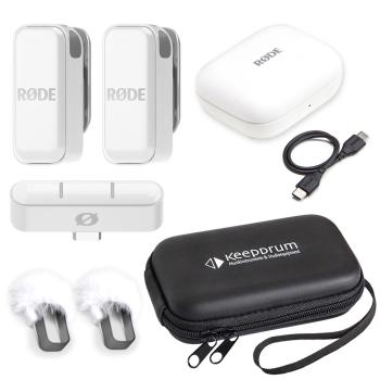 Rode Wireless Micro Drahtloses Mikrofon USB-C Weiss mit Soft-Case
