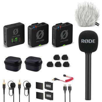 Rode Wireless Pro Mikrofon-Set mit Handadapter und Fell-Windschutz