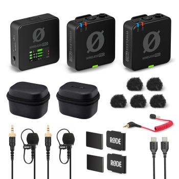 Rode Wireless Pro 2-Kanal Drahtlos-Mikrofonset + Bonus In-Ear Kopfhörer