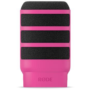 Rode Mikrofon Podmic mit WS14P Popschutz Pink und Kabel