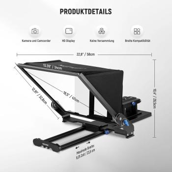 Neewer Teleprompter X-17 II für Content-Creator mit Tuch