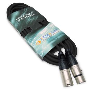 keepdrum Mikrofonkabel Set XLR 10m Orange Lila Schwarz