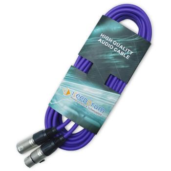 keepdrum Mikrofonkabel XLR 3-polig 10m Lila 4 Stück