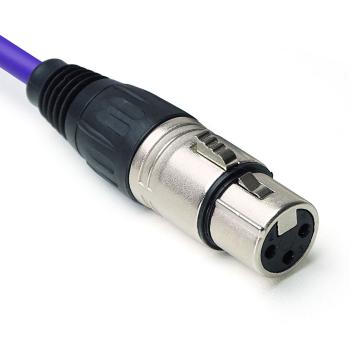 keepdrum Mikrofonkabel XLR 3-polig 10m Lila 4 Stück