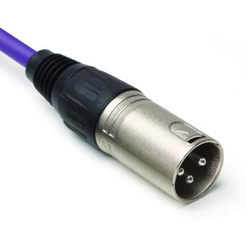 keepdrum Mikrofonkabel XLR 3-polig 10m Lila 4 Stück