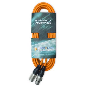 keepdrum Mikrofonkabel XLR 3-polig 6m Orange 4 Stück