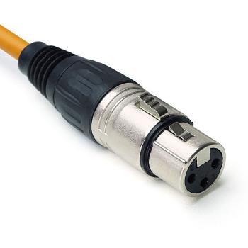 keepdrum Mikrofonkabel XLR 3-polig 6m Orange 4 Stück