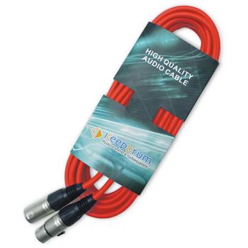 keepdrum 10m MC-001XX RD Mikrofonkabel XLR Rot 4 Stück