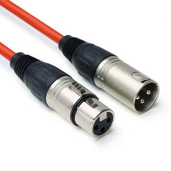 keepdrum 10m MC-001XX RD Mikrofonkabel XLR Rot 4 Stück