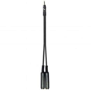 keepdrum YC006 Y-Adapter Klinke Splitter 2x Buchse 6,35mm - 1x Miniklinke-Stecker 3,5mm
