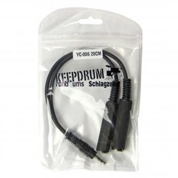 keepdrum YC006 Y-Adapter Klinke Splitter 2x Buchse 6,35mm - 1x Miniklinke-Stecker 3,5mm