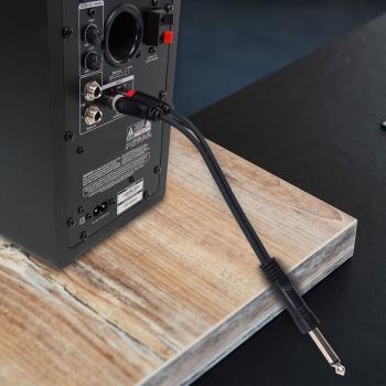 keepdrum YC017 Y-Adapter 6,3mm Mono Klinke zu Stereo RCA Cinch Stecker