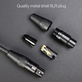 keepdrum YC025 Y-Adapterkabel XLR-Splitter 2x Buchse zu 1x Buchse