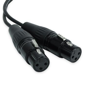 keepdrum YC025 Y-Adapterkabel XLR-Splitter 2x Buchse zu 1x Buchse