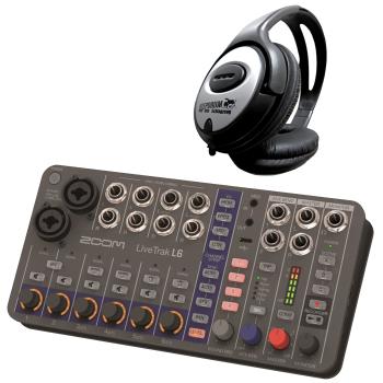 Zoom Mischpult LiveTrak L-6 Digitaler Mixer mit Kopfhörer