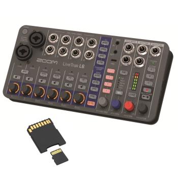 Zoom Mischpult LiveTrak L-6 Digitaler Mixer mit Speicherkarte