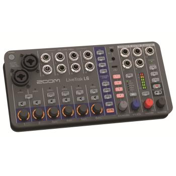 Zoom Mischpult LiveTrak L-6 Digitaler Mixer mit Speicherkarte