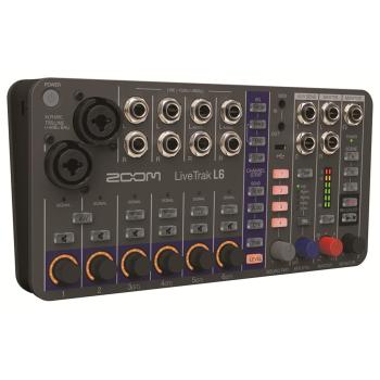 Zoom Mischpult LiveTrak L-6 Digitaler Mixer mit Speicherkarte