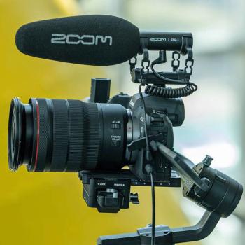 Zoom ZSG-1 Richtmikrofon mit Fell-Windschutz