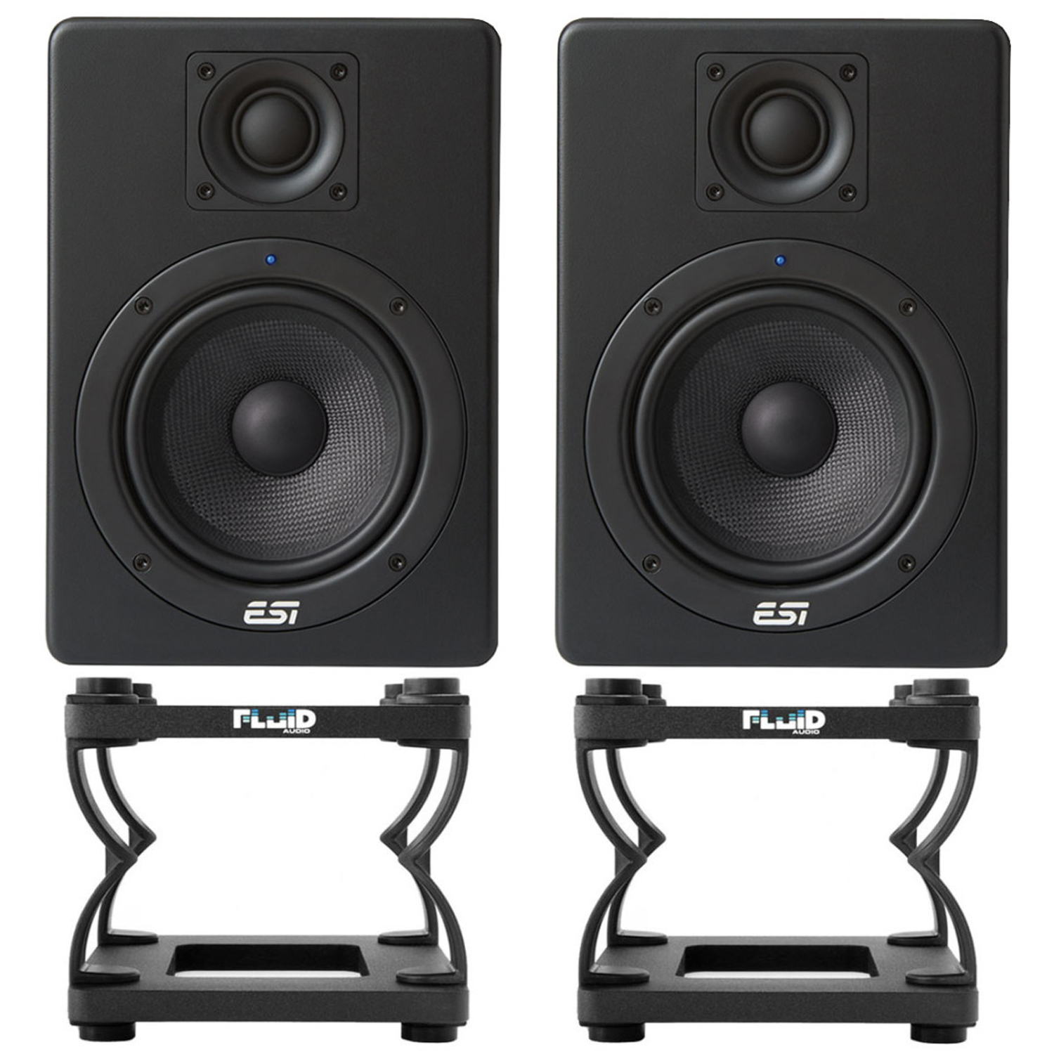 ESI Aktiv05 MonitorBoxen 1 Paar mit DS5 Stative keepdrum