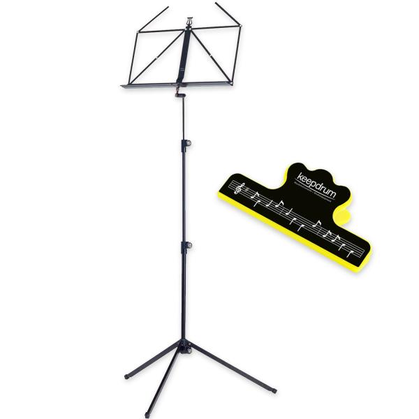 K-M Notenständer Schwarz 100-1 mit Notenklammer