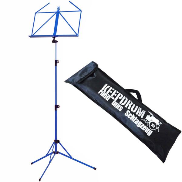 K&M 100-5 Notenständer Blau mit Tasche