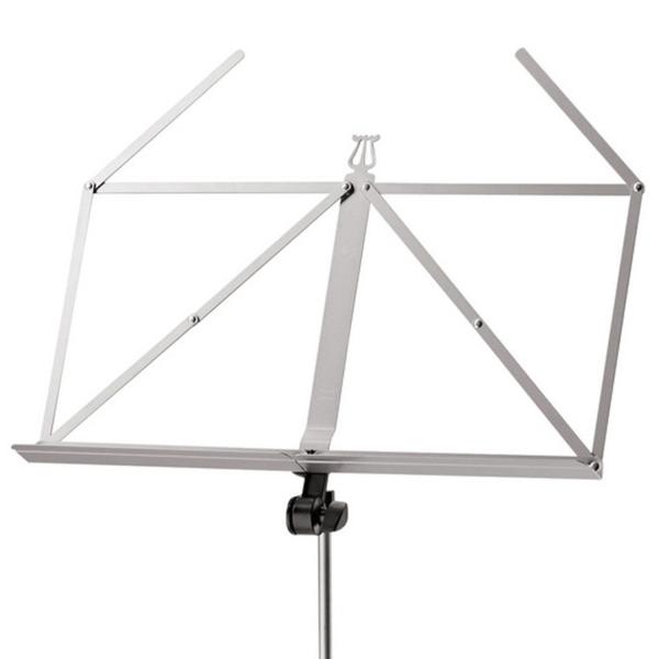 K&M 10065 Notenständer Nickel mit Leuchte