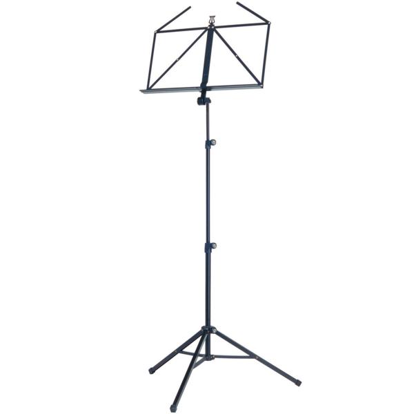 K&M 10065 Notenständer schwarz mit Notenpult-Leuchte