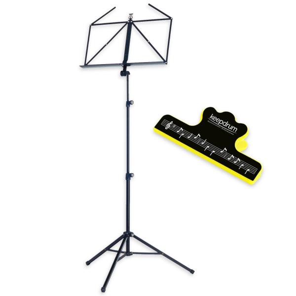 K-M Notenständer Schwarz 10065 mit Notenklammer