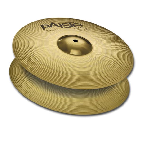 Paiste 101 Brass 14 HiHat  Becken mit Schlagzeugstöcken