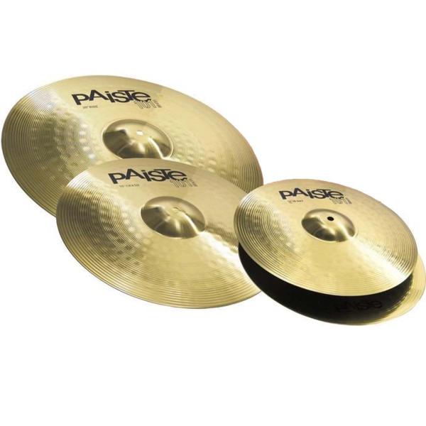 Paiste 101 Brass Becken-Set 14-16-20 mit Sticks