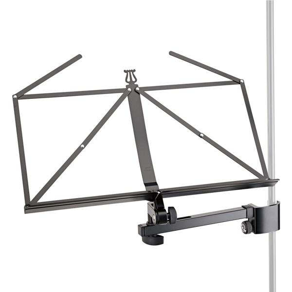 K&M 11505 Noten- und Konzepthalter anklemmbar mit MS096 Mikrofonständer gerade