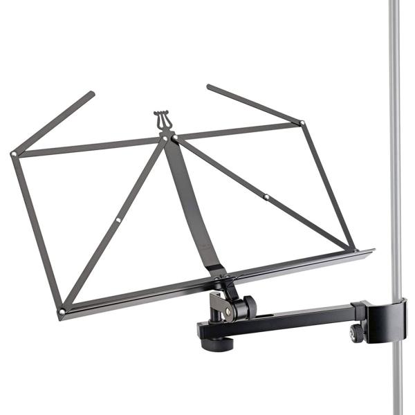 K&M 11505 Noten- und Konzepthalter anklemmbar mit MS096 Mikrofonständer gerade
