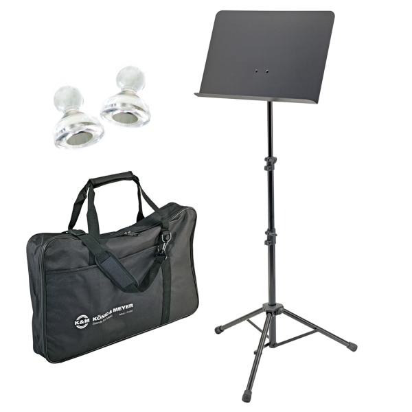 K-M 11870 Orchesternotenpult mit Tasche mit 2 Magnete