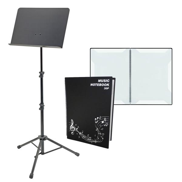 K&M 11870 Orchester-Notenpult mit Notenmappe DIN A3