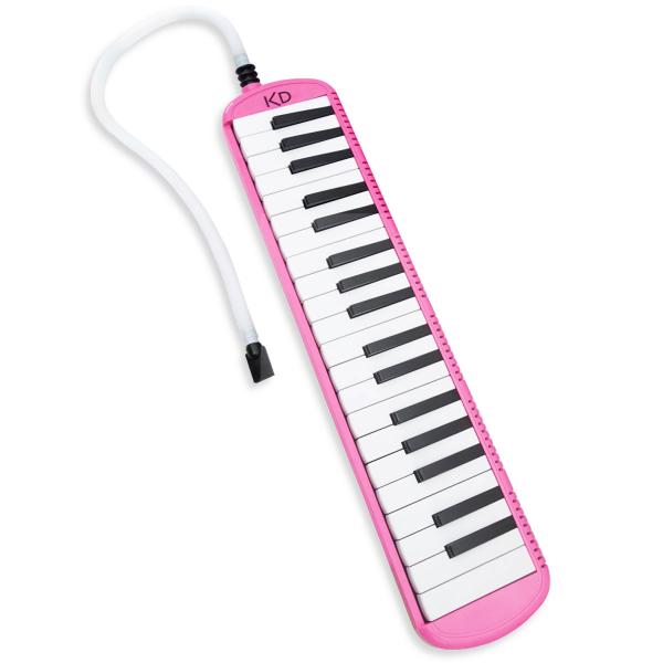 keepdrum Melodica Pink 37 Tasten mit Tasche und Notenheft