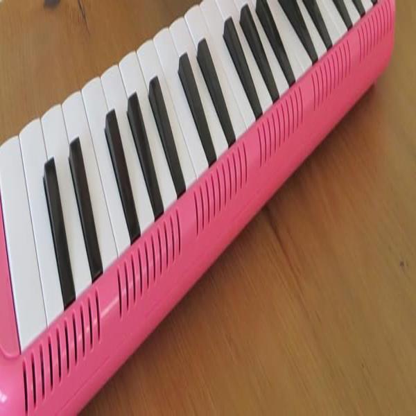 keepdrum Melodica Pink 37 Tasten mit Tasche und Notenheft