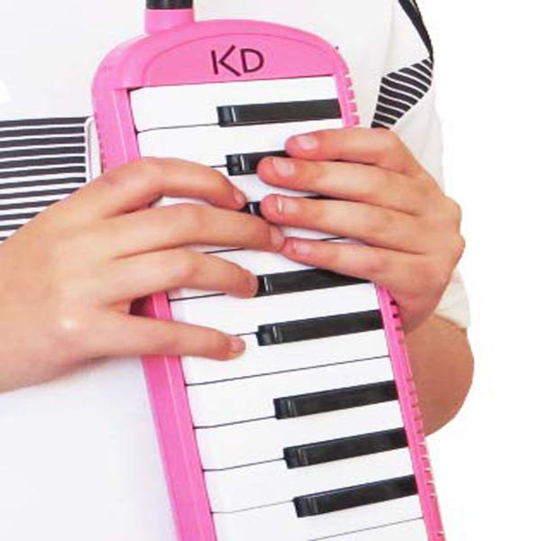 keepdrum Melodica Pink 37 Tasten mit Tasche und Notenheft