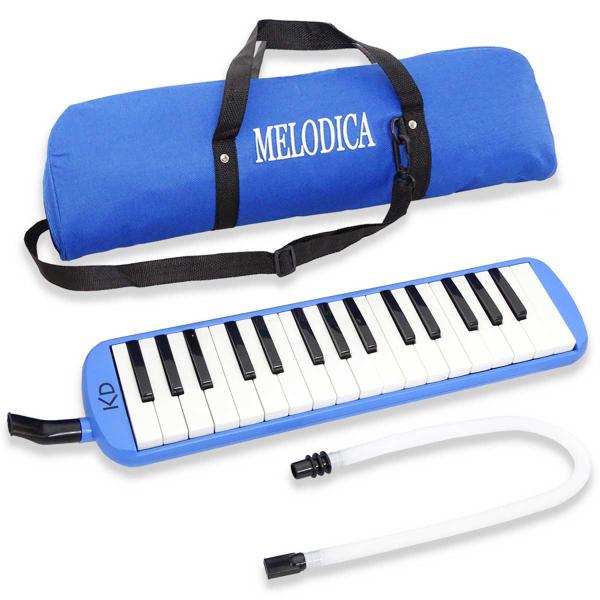 keepdrum Melodica Blau 32 Tasten mit Tasche